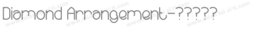 Diamond Arrangement字体转换